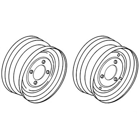 Aftermarket 98A1454 Universal Front Wheel Rim 5 x 14 20 MPH Max Speed WHP60-0002